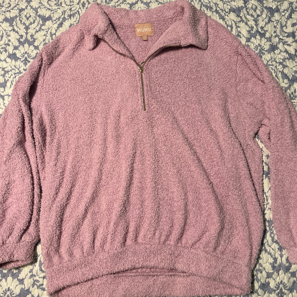 Show me your mumu pullover sweatshirt half zip